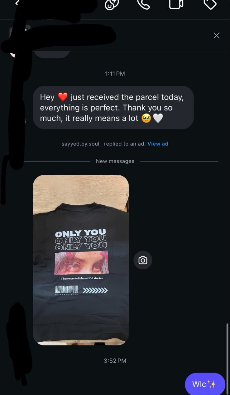 Customer screenshot shared via Instagram